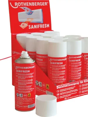 ROTHENBERGER Sanifresh Reinigungsspray Display (12 Flaschen) - 85800 Geprüft