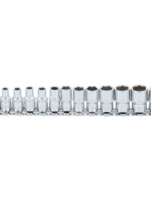 Aktuell BGS Steckschlüssel-Einsatz-Satz Sechskant Antrieb Innenvierkant 6,3 mm (1/4") SW 4 - 14 mm 13tlg. - 9102