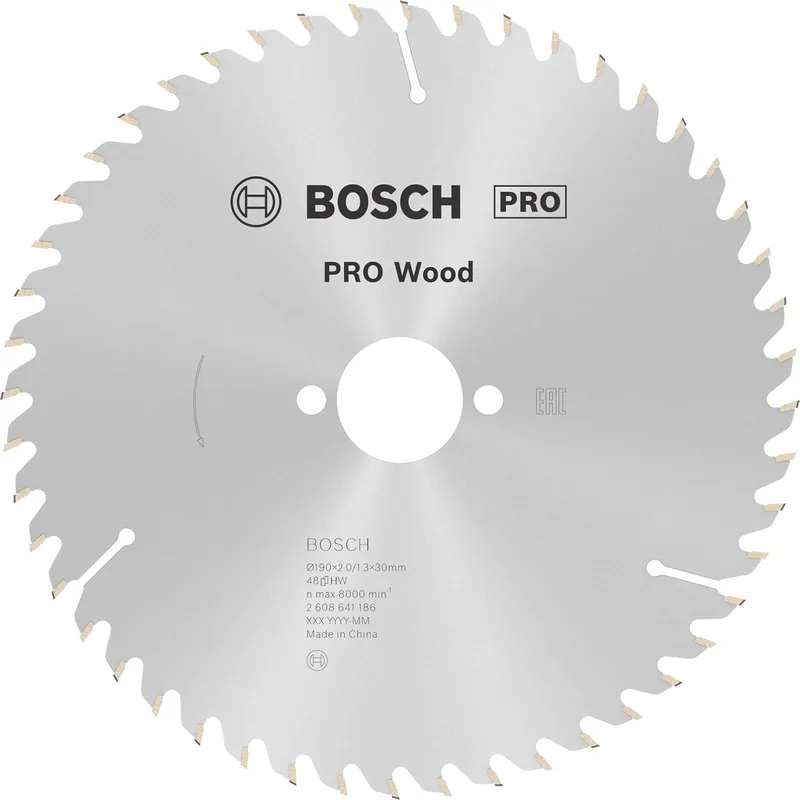 Bosch PRO Wood Kreissägeblatt 190 x 2 x 30 mm - 2608641186 Super-Preis