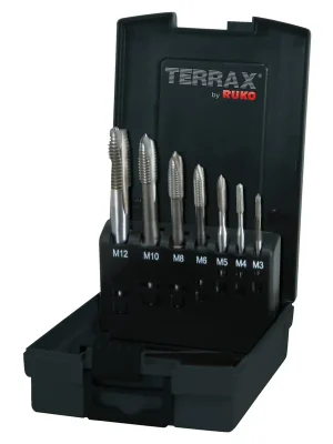 TERRAX by RUKO Maschinengewindebohrer-Satz HSS Form B - 7 tlg. (Kassette Kunststoff) - A245057TX Sofort Bestellen