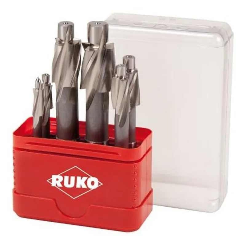 Preis Gesenkt RUKO Flachsenker-Satz DIN 373 HSS 6tlg. mit Zylinderschaft - 102453