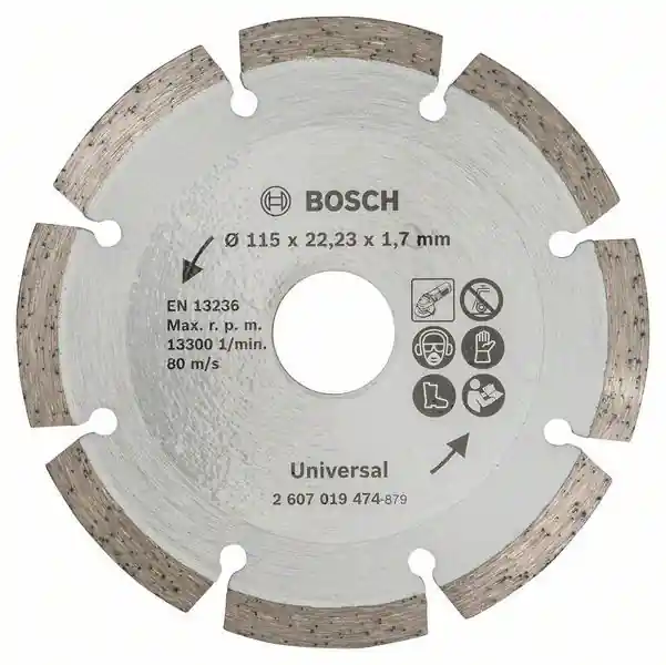Bosch Diamanttrennscheibe für Baumaterial, Durchmesser: 115 mm - 2607019474 Schneller Versand
