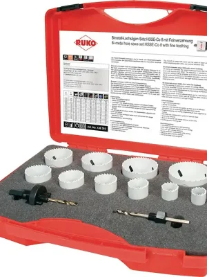 Angebot RUKO HSSE-Co8-Bi-Metall Lochsägensatz 12tlg. 19 - 64 x 38 mm - 126303