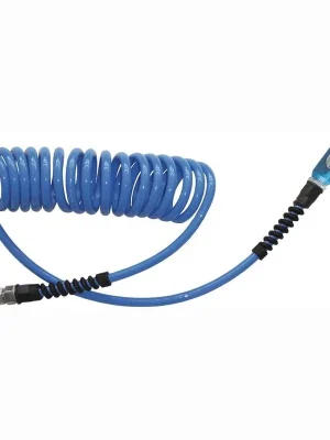 EWO Spiralschlauchset Innen-Ø 6,5 mm Außen-Ø 10 mm Länge 3,5 m Sicherheitskupplung DN 7,4 PU - E40924 Begrenztes Angebot