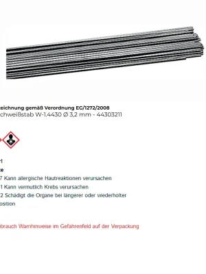 TIG-Schweißstab W-1.4430 Ø 3,2 mm - 44303211 Wochenendangebot