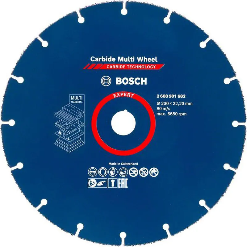 Nur Heute Bosch EXPERT Carbide Multi Wheel Trennscheibe, 230 mm, 22,23 mm - 2608901682