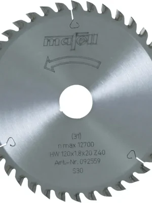 Knallerangebot mafell Sägeblatt-HM 120 x 1,2/1,8 x 20 mm, Z 40, FZ/TR, für Feinschnitte in Holz - 092559