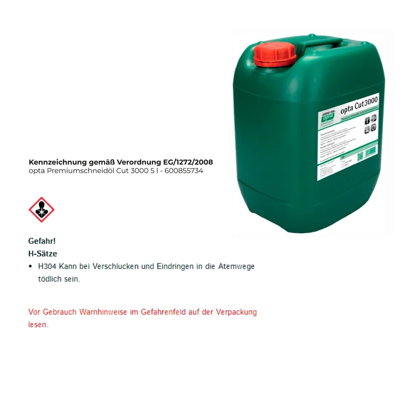 Wochenendangebot opta Premiumschneidöl Cut 3000 5 l - 600855734