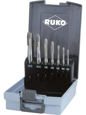 Wochenendangebot RUKO Maschinengewindebohrer-Satz 7tlg. Form B HSSE-Co 5 in Kunststoffkassette - 245061RO