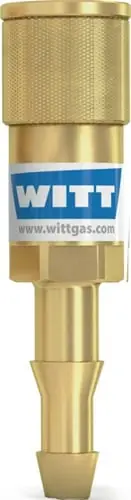 WITT Schlauchkupplung SK 100-1,SK 100-2 Sauerstoff 6,3mm Körper - 150009 Schneller Versand
