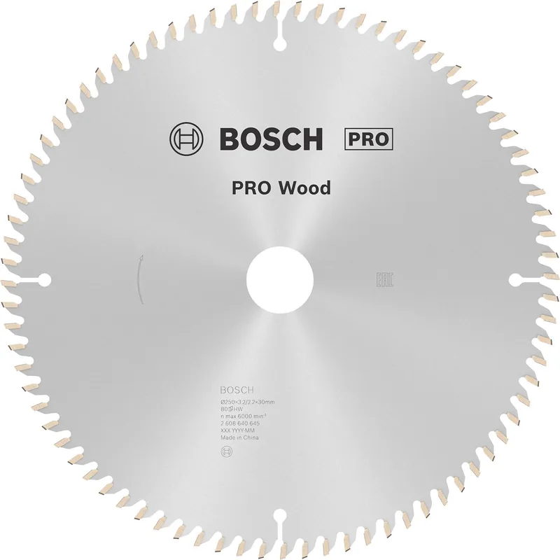 Bosch PRO Wood Kreissägeblatt 250 x 3,2 x 30 mm - 2608640645 Abverkauf