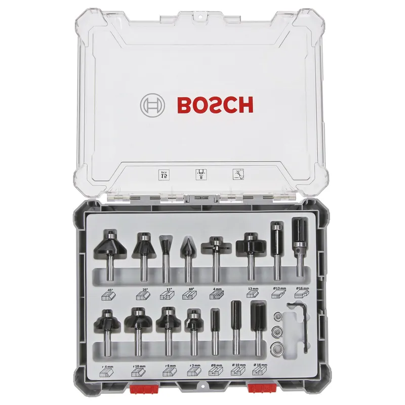 Bosch 15tlg. Mixed Fräser Set 8mm Schaft - 2607017472 Letzte Chance