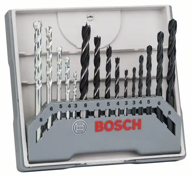 Bosch Bohrer-Set, gemischt, 15tlg., 3-8 mm, 3-8 mm, 3-8 mm - 2607017038 Neu Im Sortiment