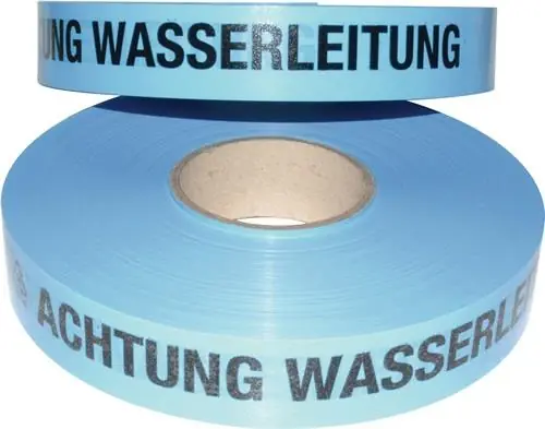 Preiswert Trassenwarnband Aufdruck Achtung Wasserleitung B.40mm L.250m blau