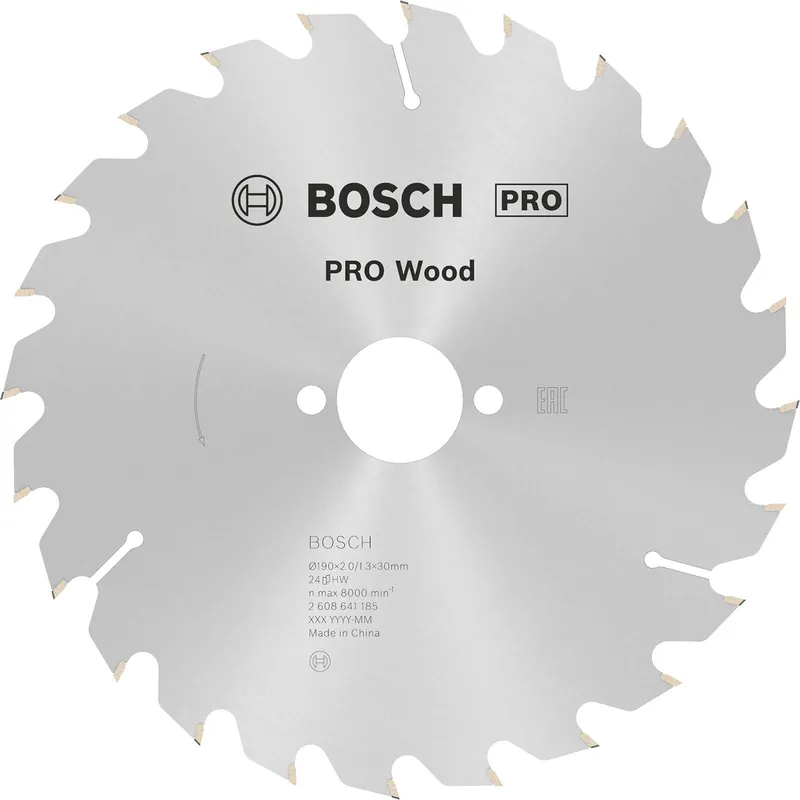 Kostenloser Versand Bosch PRO Wood Kreissägeblatt 190 x 2 x 30 mm - 2608641185