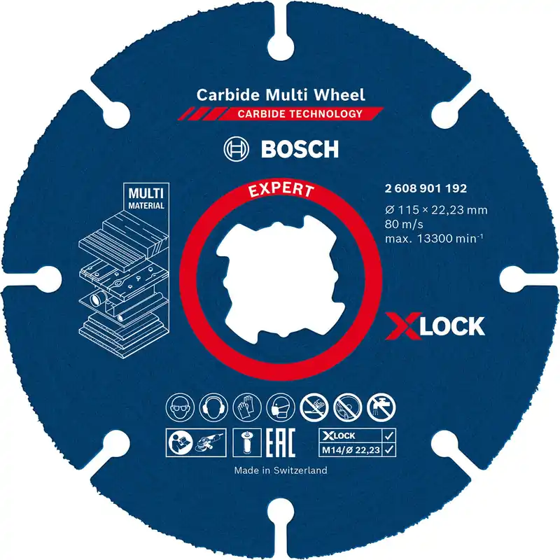 Bosch Expert Carbide Multi Wheel X-LOCK Trennscheibe 115 mm 22,23 mm - 2608901192 Top-Preis