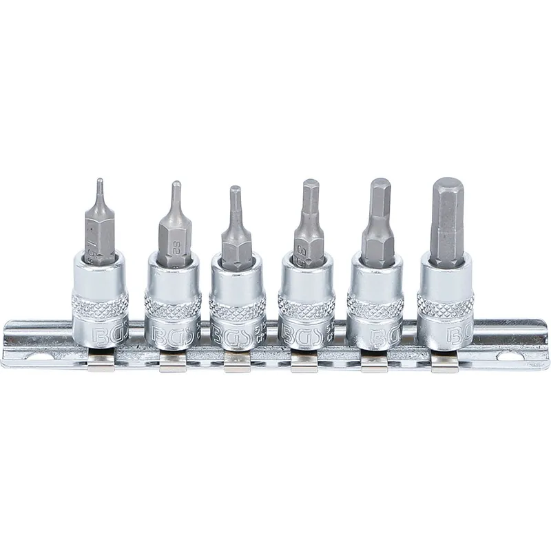 Jetzt Bestellen BGS Bit-Einsatz-Satz Antrieb Innenvierkant 6,3 mm (1/4") Innensechskant 1,5 - 6 mm 6tlg. - 5151