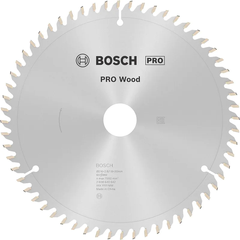 Markenware Bosch PRO Wood Kreissägeblatt 216 x 2,8 x 30 mm - 2608640642