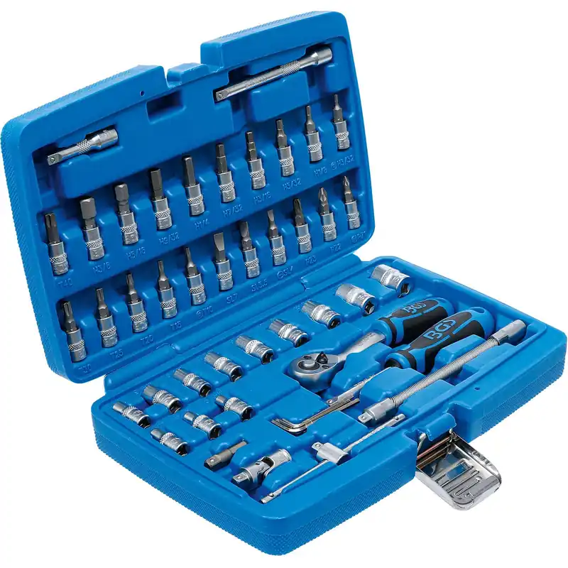 Schneller Versand BGS Steckschlüssel-Satz Antrieb 6,3 mm (1/4") Zollgrößen 46tlg. - 2141