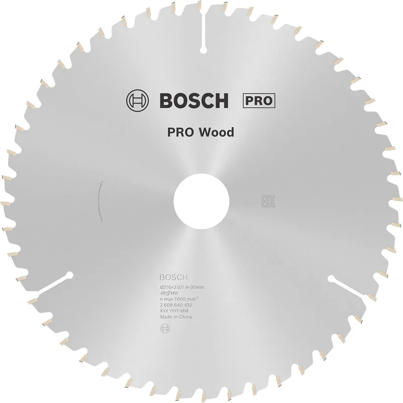 Bosch PRO Wood Kreissägeblatt 216 x 2 x 30 mm - 2608640432 Mega-Angebot