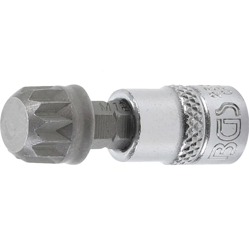 BGS Bit-Einsatz Antrieb Innenvierkant 6,3 mm (1/4") Innenvielzahn (für XZN) M12 - 2507 Top-Preis