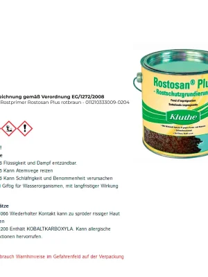 Jetzt Bestellen Kluthe Rostprimer Rostosan Plus rotbraun - 011210333009-0204