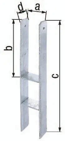 Garantierte Lieferung GAH Alberts H-Pfostenträger ETA-10/0210 71x300x600x60mm STA roh TZN - 213800