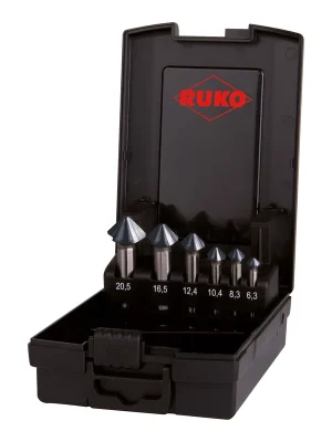 Aktuell RUKO ULTIMATECUT Kegel- und Entgratsenker-Satz (DIN 335) Form C 90° HSSE-Co 5 RUnaTEC 6tlg. in ABS-Kunststoffkassette - 102790EPRO
