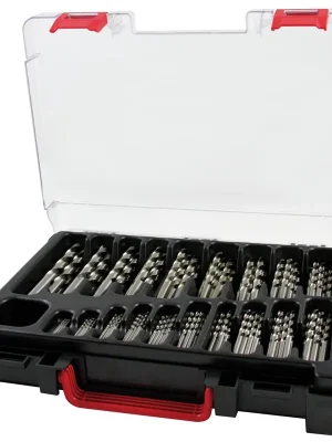 Must-Have TERRAX by RUKO Spiralbohrer-Satz DIN 338 Typ N, HSS-G - 130 tlg. (Magazin Kunststoff) - A214200RO