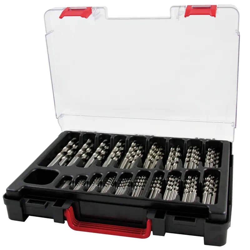 Must-Have TERRAX by RUKO Spiralbohrer-Satz DIN 338 Typ N, HSS-G - 130 tlg. (Magazin Kunststoff) - A214200RO