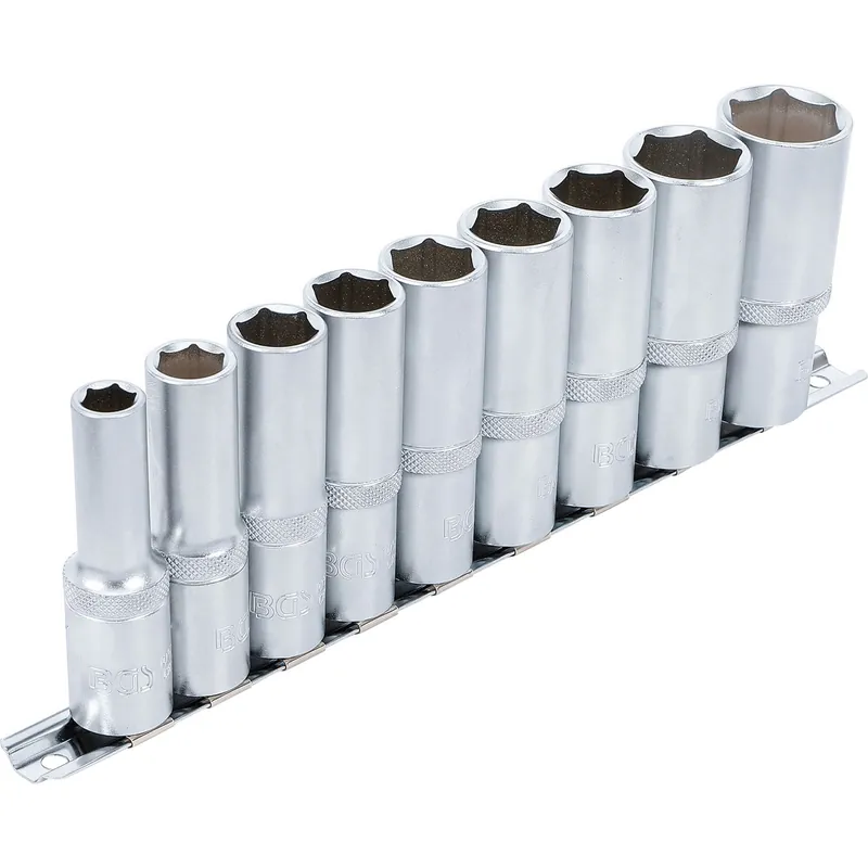 Highlight BGS Steckschlüssel-Einsatz-Satz Sechskant tief Antrieb Innenvierkant 12,5 mm (1/2") SW 10 - 24 mm 9tlg. - 2223