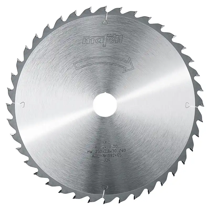 mafell Sägeblatt-HM 250 x 1,8/2,8 x 30 mm, Z 40, WZ, für universellen Einsatz - 92465 Neuheit