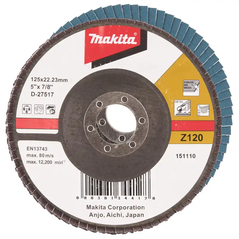 Makita Fächerschleifscheibe 125 mm Z120 - D-27517 Knallerangebot