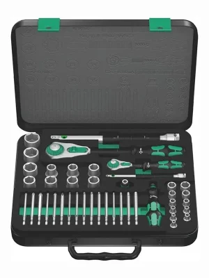 Günstig Wera Steckschlüsselsatz 8100 SA/SC 2 Zyklop 43tlg. 1/4 + 1/2 ″ SW 4-24 mm Anzahl Zähne 72/72 6-Kant - 5160785001
