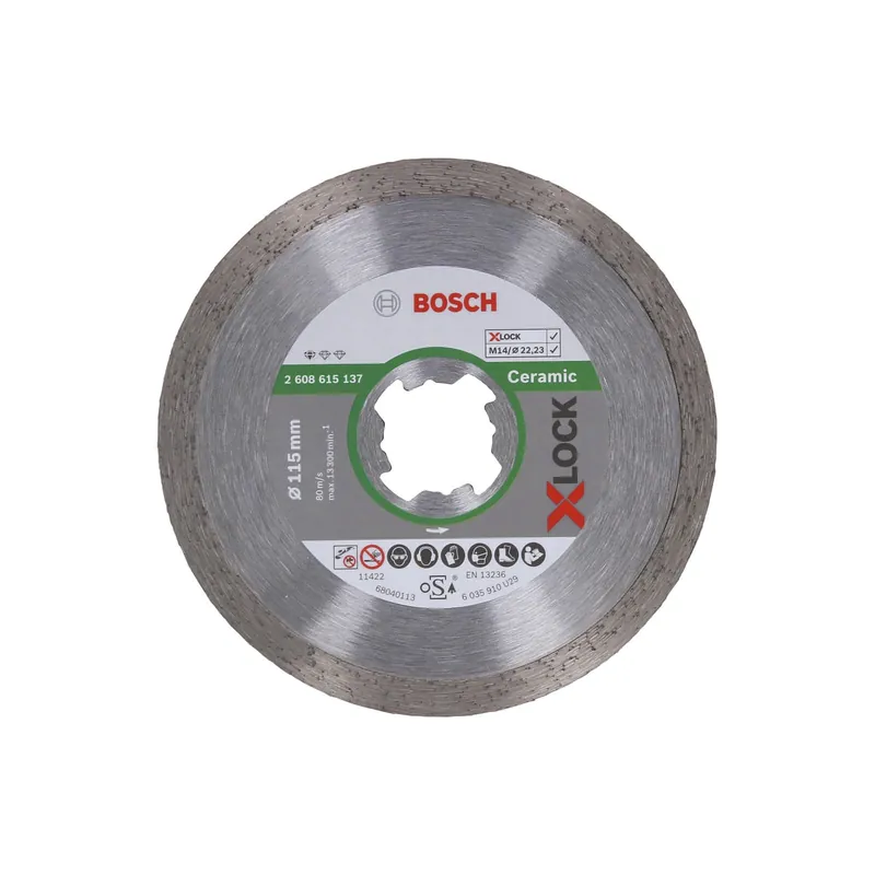 Letzte Chance Bosch X-LOCK Diamanttrennscheibe Standard for Ceramic 115 x 22,23 x 1,6 x 7 mm - 2608615137