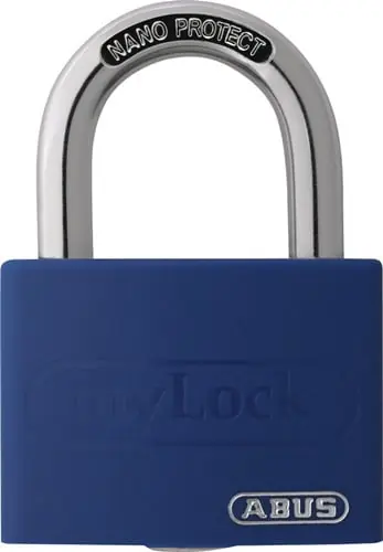 ABUS Zylindervorhangschloss T65AL/40 blau gl.Schlosskörper-B.43mm Alu.gl. - 49933 3 Meistverkauft