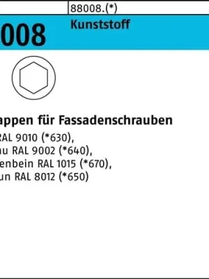 Highlight Zierkappe R 88008 F. SW 3/8 Ku. rotbraun 200 Stück