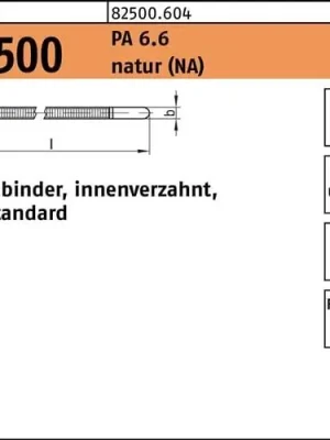 Kabelbinder R 82500 innenverz. 7,6x365/100 PA 6.6 natur 100St. HELLERMANNTYTON Finale Aktion
