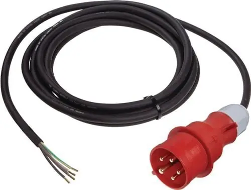 Neuheit Anschlussleitung H07RN-F 5x4mm² 5m CEE-Stecker,5-polig schwarz