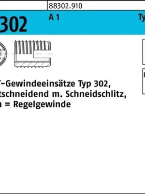 Gewindeeinsatz R 88302 Typ 302 M5x 10 A 1 50 Stück ENSAT Sonderaktion