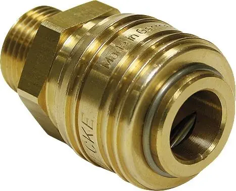 Ausverkauf Schnellver.Kup.BSPP-Gewinde/G-Gewinde m.AG MS NBR Gew.1/2 Zoll