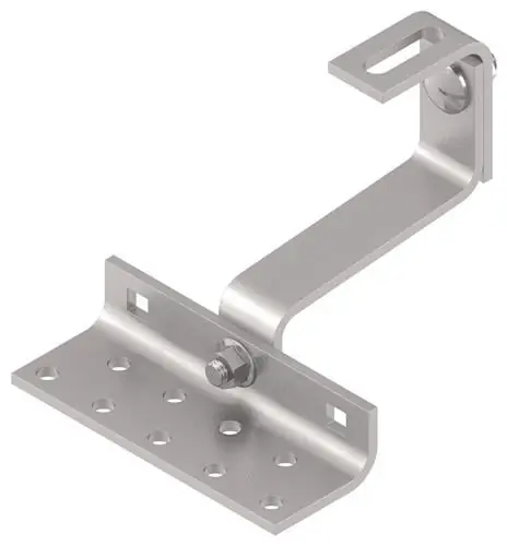 Billig Dachhaken WS 9525 B.138mm S.5mm VA blk sandgestrahlt Löcher 9 WASI