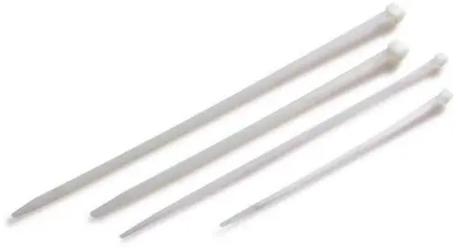 Markenprodukt Kabelbinder Maße 140x3,6mm weiß TRANSPAK