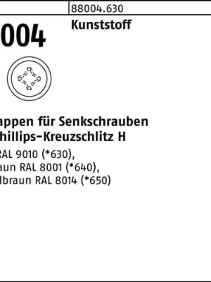 Neu Zierkappe R 88004 f.PH 2x 12/3,5-5 Ku. weiß 1000 Stück