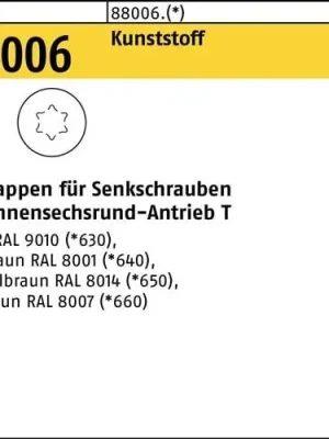 Zierkappe R 88006 f.ISR 30x16,5/6 Ku. hellbraun 1000 Stück Direktkauf