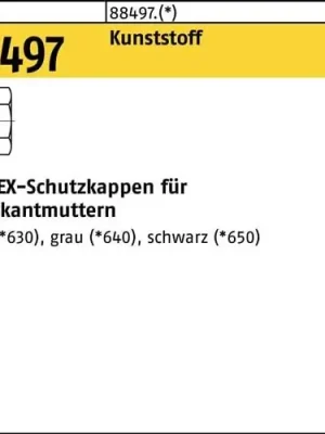Super-Preis Schutzkappe R 88497 f.Sechskantmuttern f. M5/SW 8 Ku. sw 100St. DUBO
