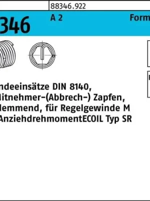 Direkt Vom Hersteller Gewindeeinsatz R 88346 FormB-SR BM 8x 8 A 2 25 Stück AMECOIL