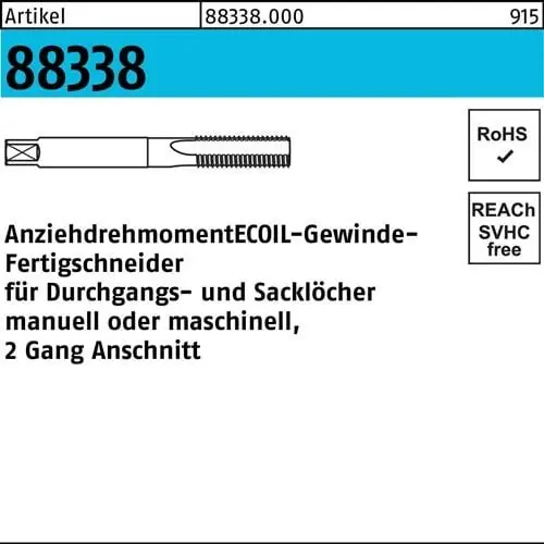 Gewindefertigbohrer R 88339 M14 Stahl 1 Stück AMECOIL Sofort Bestellen
