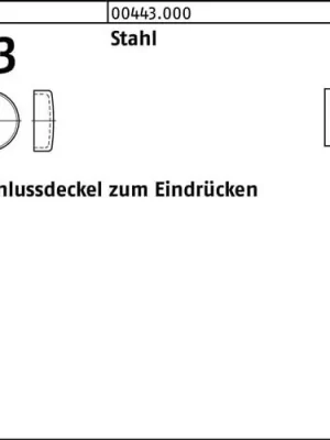 Abverkauf Verschlußdeckel DIN 443 z.Eindrücken 45 Stahl 25 Stück
