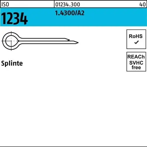 Bestseller Splinte ISO 1234 4x 28 1.4300/A2 500 Stück